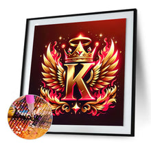 Load image into Gallery viewer, Diamond Painting - Full Round - Feather wings letter K (30*30CM)
