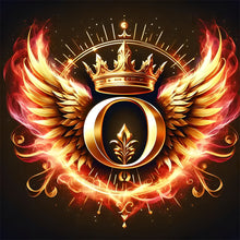 Load image into Gallery viewer, Diamond Painting - Full Round - Feather wings letter O (30*30CM)

