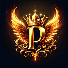 Load image into Gallery viewer, Diamond Painting - Full Round - Feather wings letter P (30*30CM)
