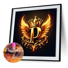 Load image into Gallery viewer, Diamond Painting - Full Round - Feather wings letter P (30*30CM)
