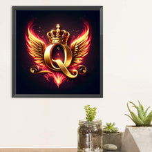 Load image into Gallery viewer, Diamond Painting - Full Round - Feather wings letter Q (30*30CM)
