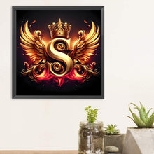 Load image into Gallery viewer, Diamond Painting - Full Round - Feather wings letter S (30*30CM)
