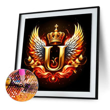 Load image into Gallery viewer, Diamond Painting - Full Round - Feather wings letter U (30*30CM)

