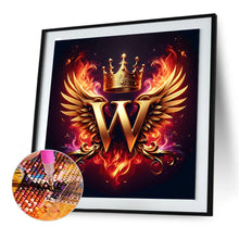 Load image into Gallery viewer, Diamond Painting - Full Round - Feather wings letter W (30*30CM)
