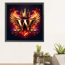 Load image into Gallery viewer, Diamond Painting - Full Round - Feather wings letter W (30*30CM)
