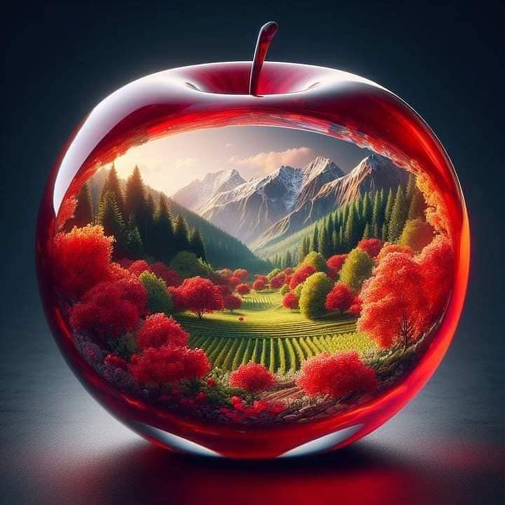 Diamond Painting - Full Round - scenery apple (40*40CM)