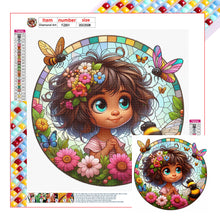 Load image into Gallery viewer, Diamond Painting - Full Square - flower bee girl (35*35CM)
