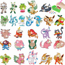 Load image into Gallery viewer, 23Pcs Pokémon Cartoon Diamond Painting Sticker Animal Gem Paint by Numbers Diamonds Arts
