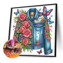 Load image into Gallery viewer, Diamond Painting - Partial Special Shaped - Denim and roses (30*30CM)
