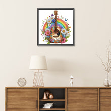 Load image into Gallery viewer, Diamond Painting - Partial Special Shaped - guitar and rainbow (30*30CM)
