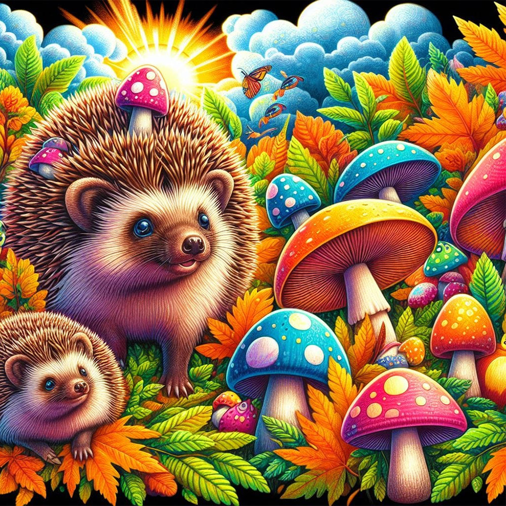 Diamond Painting - Full Round - hedgehog (40*40CM)