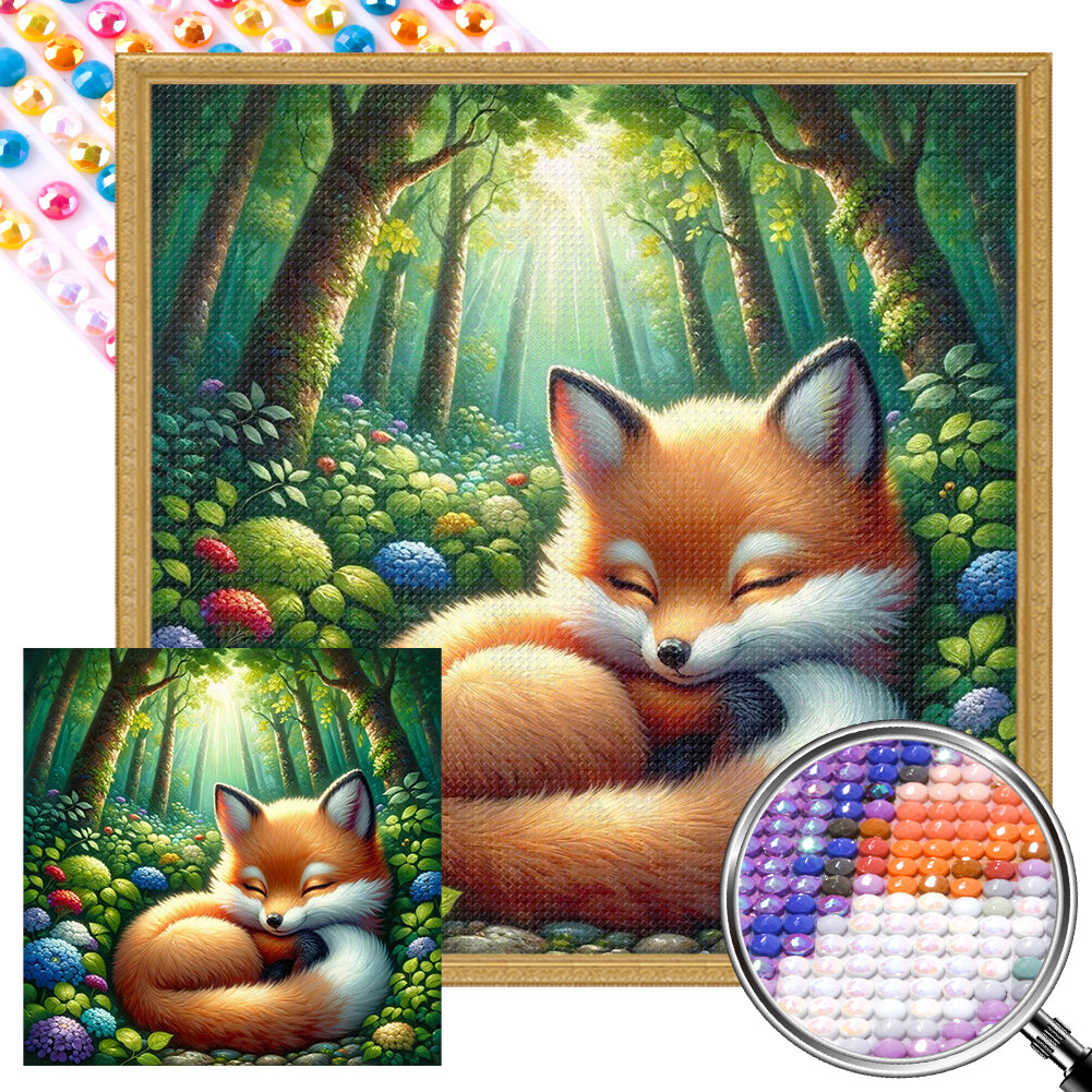 AB Diamond Painting - Full Round - fox (40*40CM)