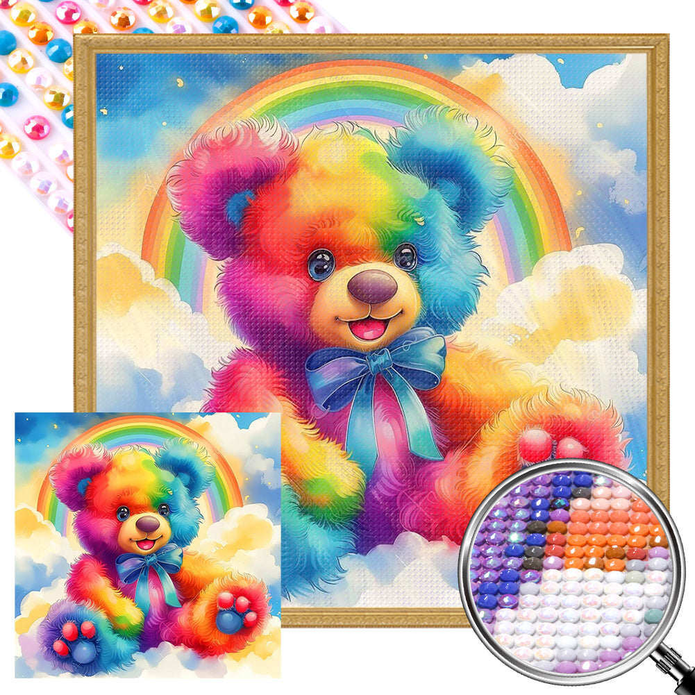 AB Diamond Painting - Full Round - colorful bear (40*40CM)