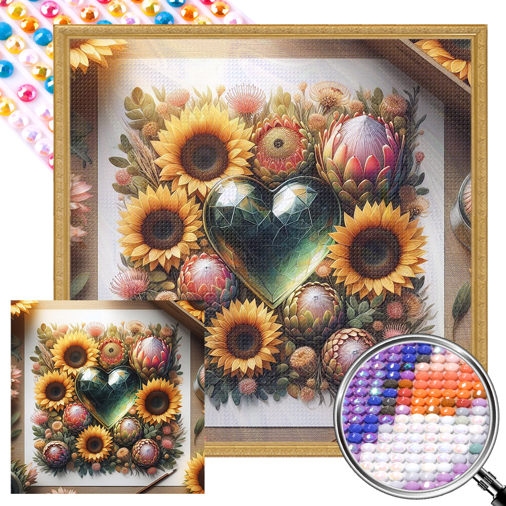 AB Diamond Painting - Full Round - Draw flowers and plants (40*40CM)