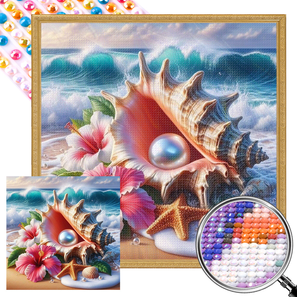 AB Diamond Painting - Full Round - pearl shell (40*40CM)