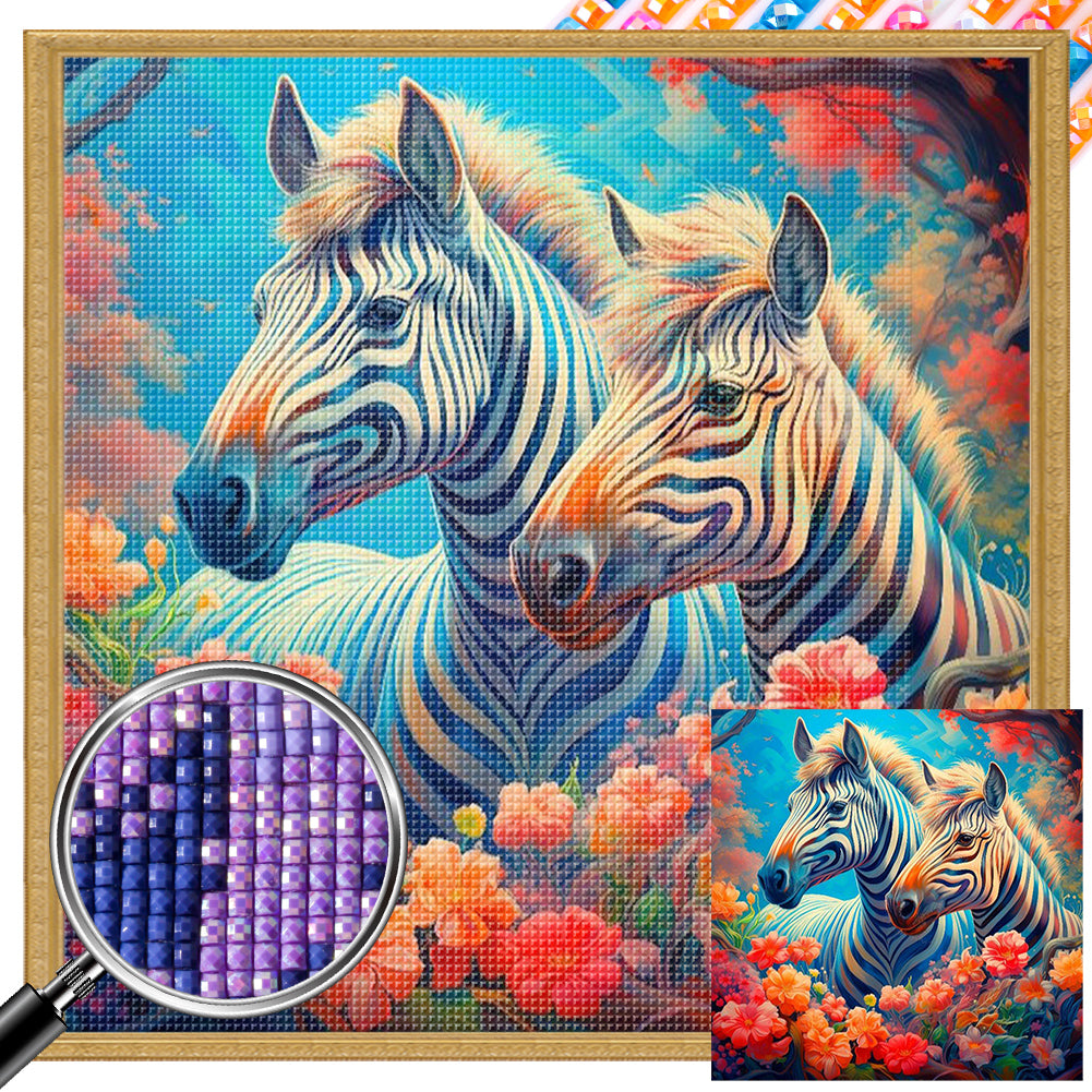 AB Diamond Painting - Full Square - zebra (40*40CM)
