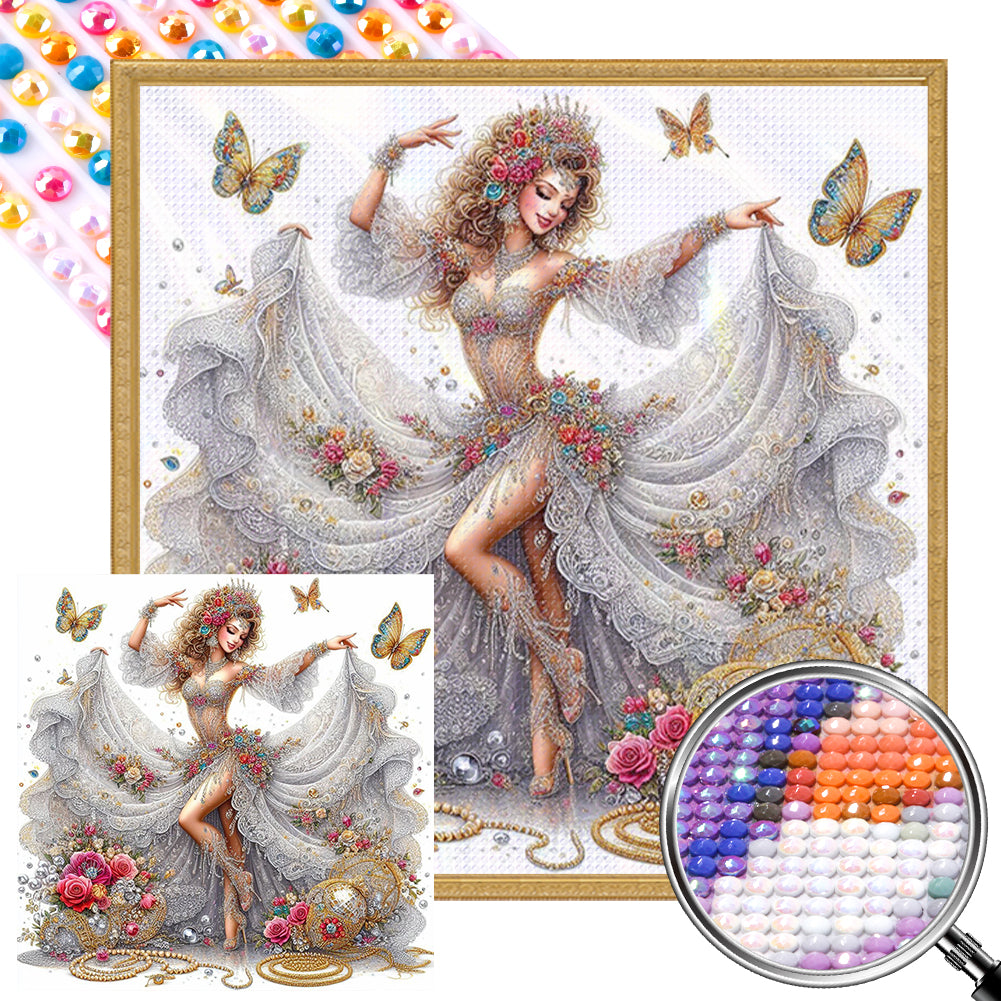 AB Diamond Painting - Full Round - dancing woman (40*40CM)