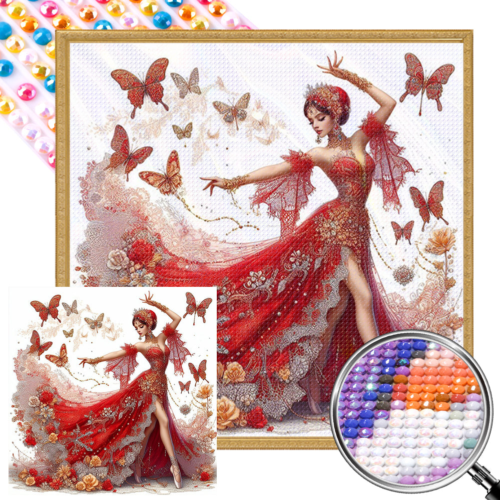 AB Diamond Painting - Full Round - dancing woman (40*40CM)