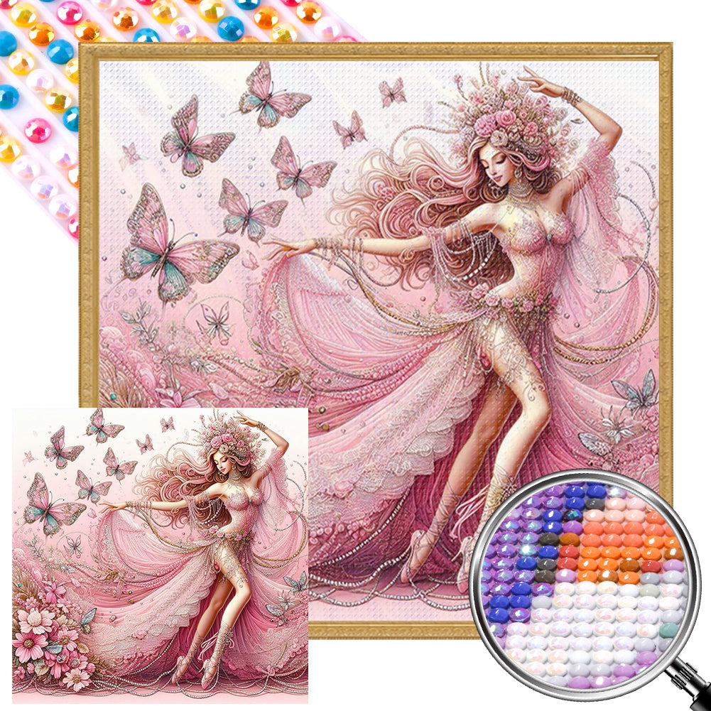 AB Diamond Painting - Full Round - dancing woman (40*40CM)