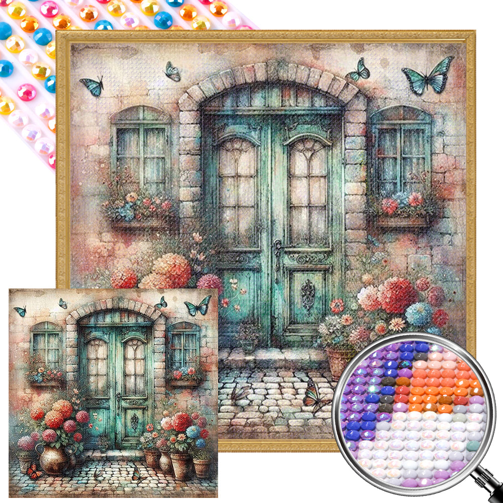 AB Diamond Painting - Full Round - Nostalgic flower wall (40*40CM)