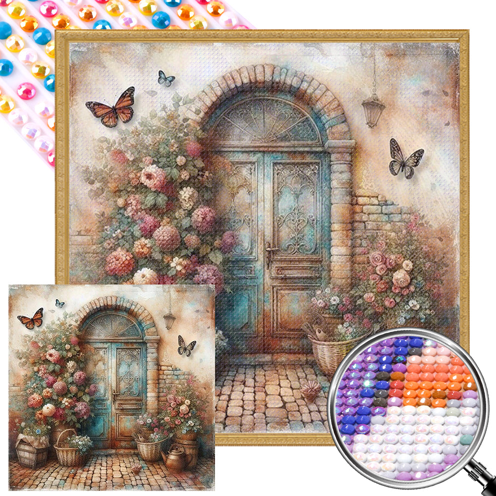 AB Diamond Painting - Full Round - Nostalgic flower wall (40*40CM)