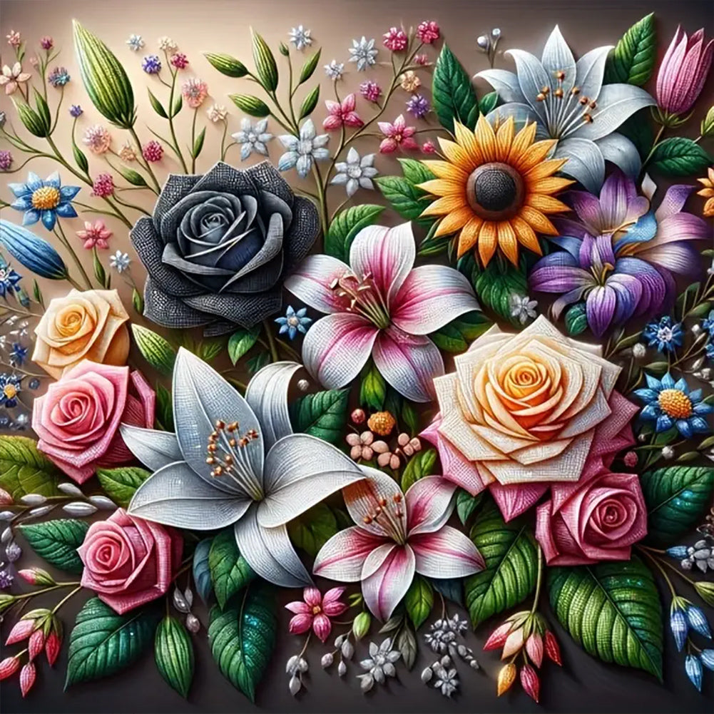 Diamond Painting - Full Round - flower bouquet (40*40CM)