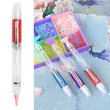 Load image into Gallery viewer, 13cm Diamond Painting Pen with 6 Tips LED Light Diamond Art Pen Kit (Red)
