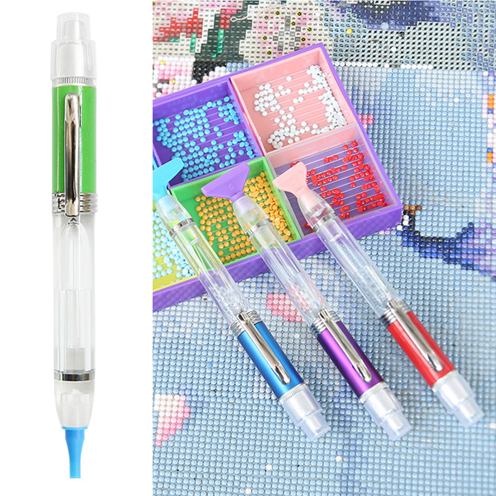 13cm Diamond Painting Pen with 6 Tips LED Light Diamond Art Pen Kit (Green)