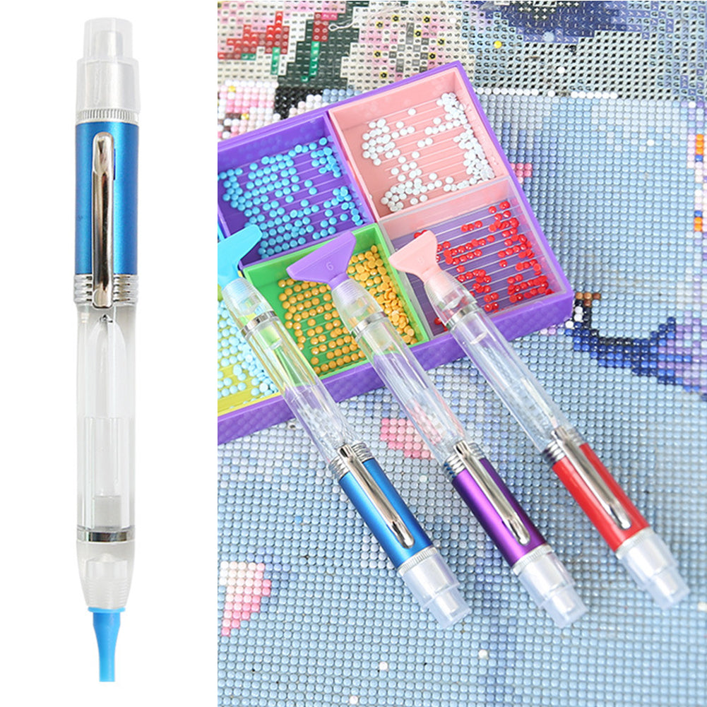 13cm Diamond Painting Pen with 6 Tips LED Light Diamond Art Pen Kit (Blue)