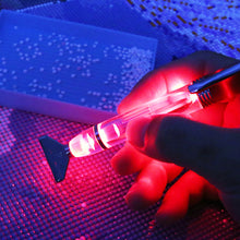 Load image into Gallery viewer, 13cm Diamond Painting Pen with 6 Tips LED Light Diamond Art Pen Kit (Red)
