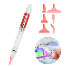 Load image into Gallery viewer, 13cm Diamond Painting Pen with 6 Tips LED Light Diamond Art Pen Kit (Red)
