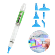 Load image into Gallery viewer, 13cm Diamond Painting Pen with 6 Tips LED Light Diamond Art Pen Kit (Green)
