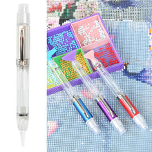 Load image into Gallery viewer, 13cm Diamond Painting Pen with 6 Tips LED Light Diamond Art Pen Kit (Silver)
