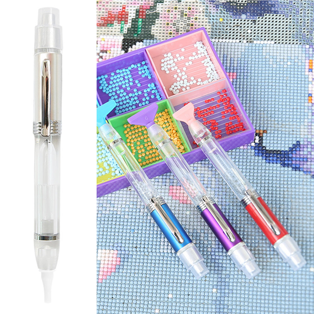 13cm Diamond Painting Pen with 6 Tips LED Light Diamond Art Pen Kit (Silver)