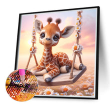 Load image into Gallery viewer, Diamond Painting - Full Round - Giraffe on swing (40*40CM)
