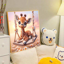 Load image into Gallery viewer, Diamond Painting - Full Round - Giraffe on swing (40*40CM)
