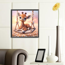 Load image into Gallery viewer, Diamond Painting - Full Round - Giraffe on swing (40*40CM)
