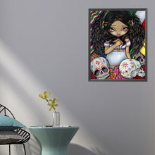 Load image into Gallery viewer, AB Diamond Painting - Full Round - Fluffy brunette girl (40*50CM)
