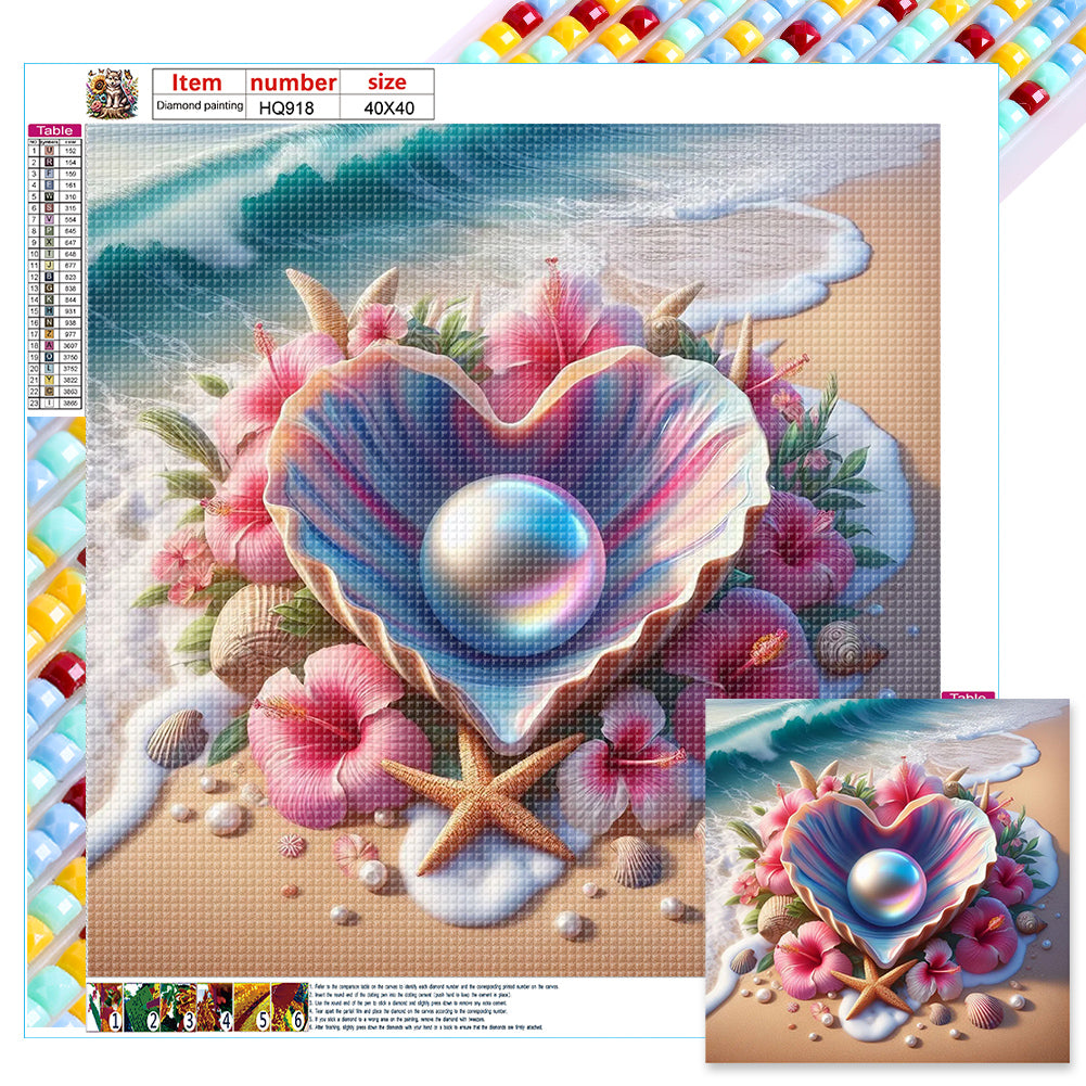 Diamond Painting - Full Square - seaside shells (40*40CM)