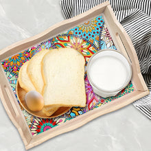 Load image into Gallery viewer, Wooden Mandala 5D DIY Diamond Painting Serving Tray with Handle for Home Decor
