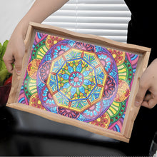 Load image into Gallery viewer, Wooden Mandala 5D DIY Diamond Painting Serving Tray with Handle for Home Decor
