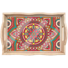 Load image into Gallery viewer, Wooden Mandala 5D DIY Diamond Painting Serving Tray with Handle for Home Decor

