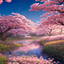 Load image into Gallery viewer, Diamond Painting - Full Square - pink cherry blossom garden (45*60CM)
