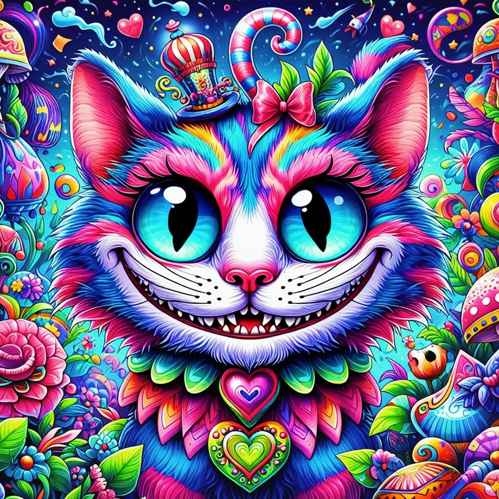 Diamond Painting - Full Round - Colorful cats (40*40CM)