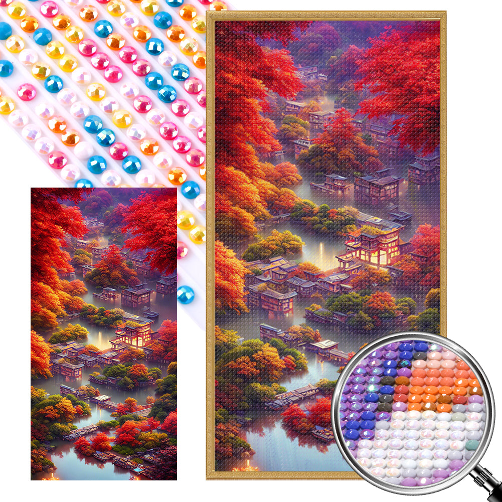 AB Diamond Painting - Full Round - Deep and beautiful scenery (40*80CM)