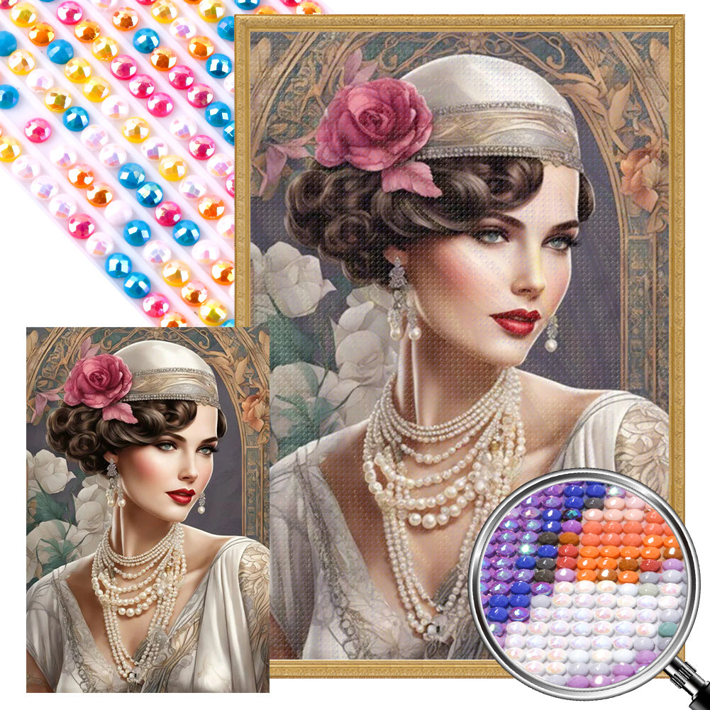 AB Diamond Painting - Full Round - lady (40*60CM)