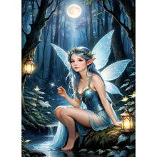 Load image into Gallery viewer, Diamond Painting - Full Round - butterfly girl (50*65CM)
