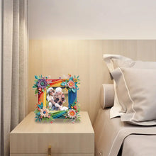 Load image into Gallery viewer, Special Shape Floral Diamond Painting Photo Frame Kits Bedroom Table Decor
