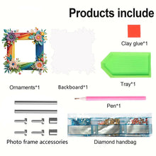 Load image into Gallery viewer, Special Shape Floral Diamond Painting Photo Frame Kits Bedroom Table Decor
