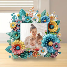 Load image into Gallery viewer, Special Shape Floral Diamond Painting Photo Frame Kits Bedroom Table Decor
